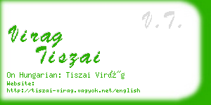 virag tiszai business card